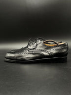 Bentley Black Leather Wingtip Oxford Brogues Lace Up Shoes - 46