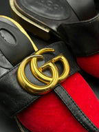 GUCCI MARMONT GG LEATHER LUXURY WOMEN SANDALS - 40