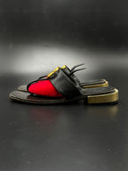 GUCCI MARMONT GG LEATHER LUXURY WOMEN SANDALS - 40