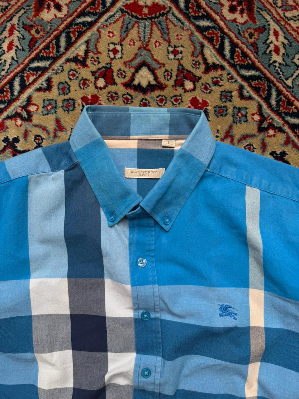 Burberry Brit Blue Nova Check BUTTON DOWN SHIRT - M
