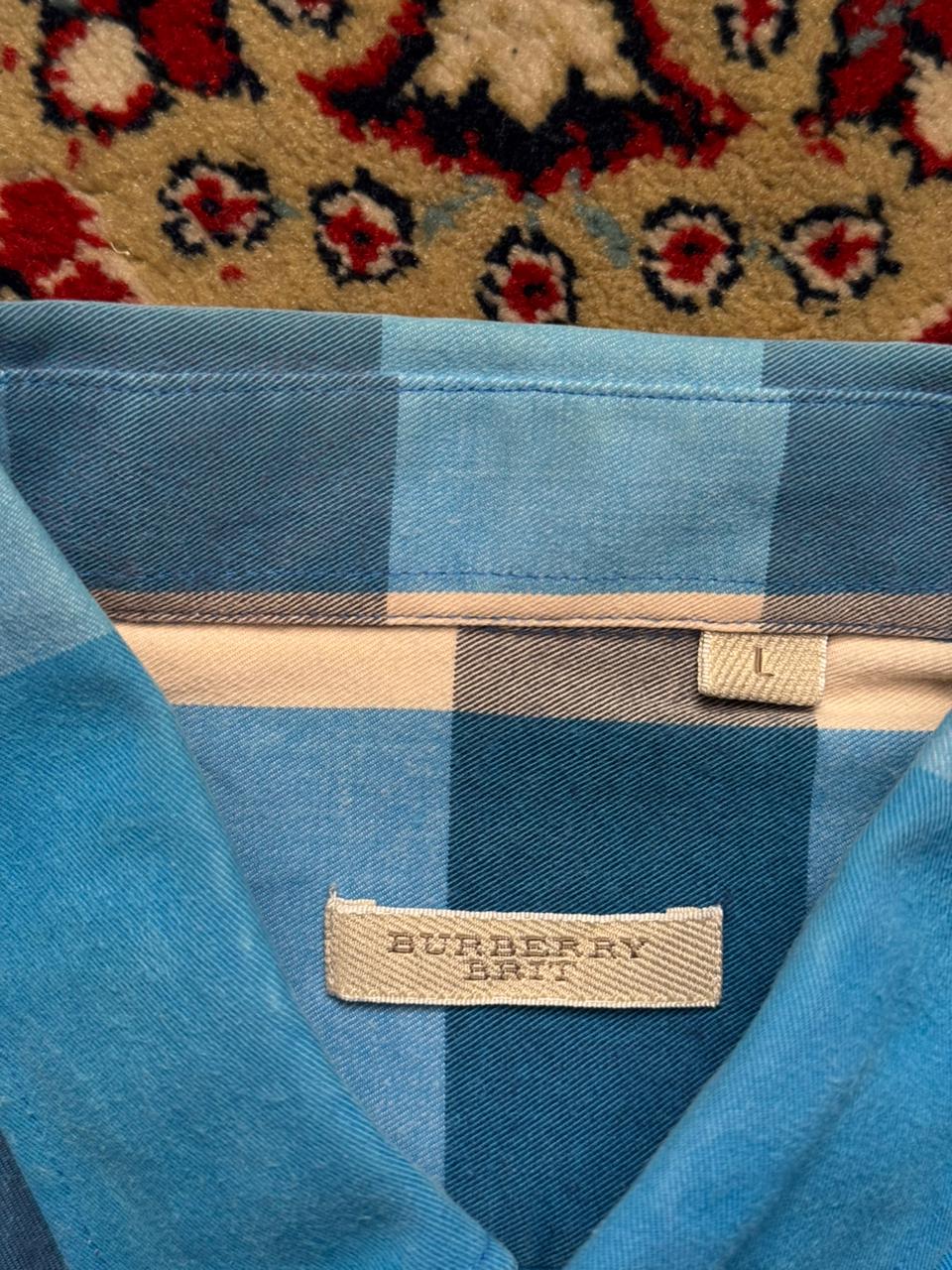 Burberry Brit Blue Nova Check BUTTON DOWN SHIRT - M