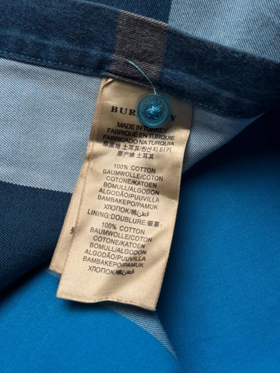Burberry Brit Blue Nova Check BUTTON DOWN SHIRT - M
