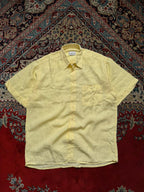 LARUSSO GIACOMO YELLOW LINEN BUTTON DOWN SHIRT - XL