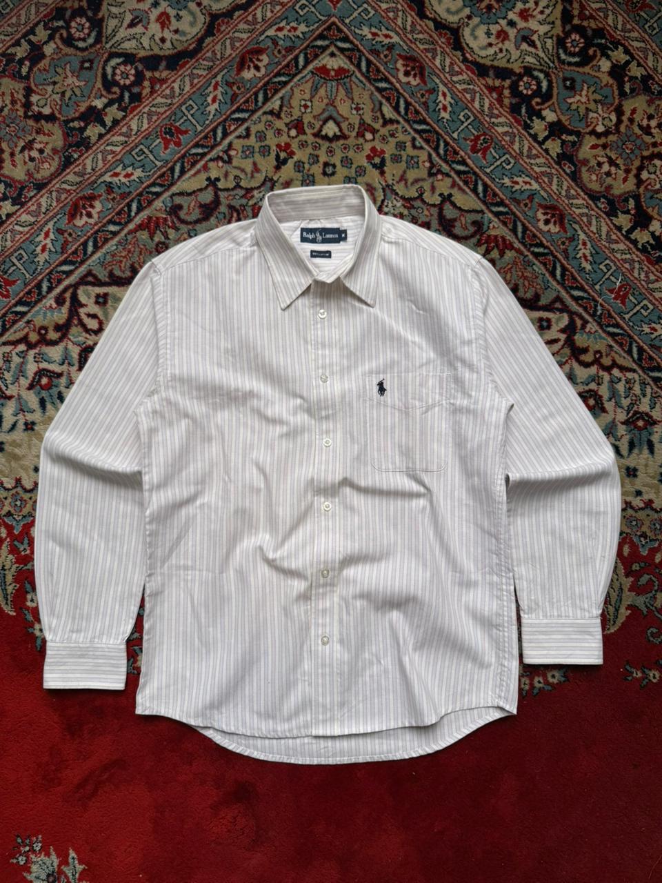 RALPH LAUREN STRIPED BUTTON DOWN SHIRT - L