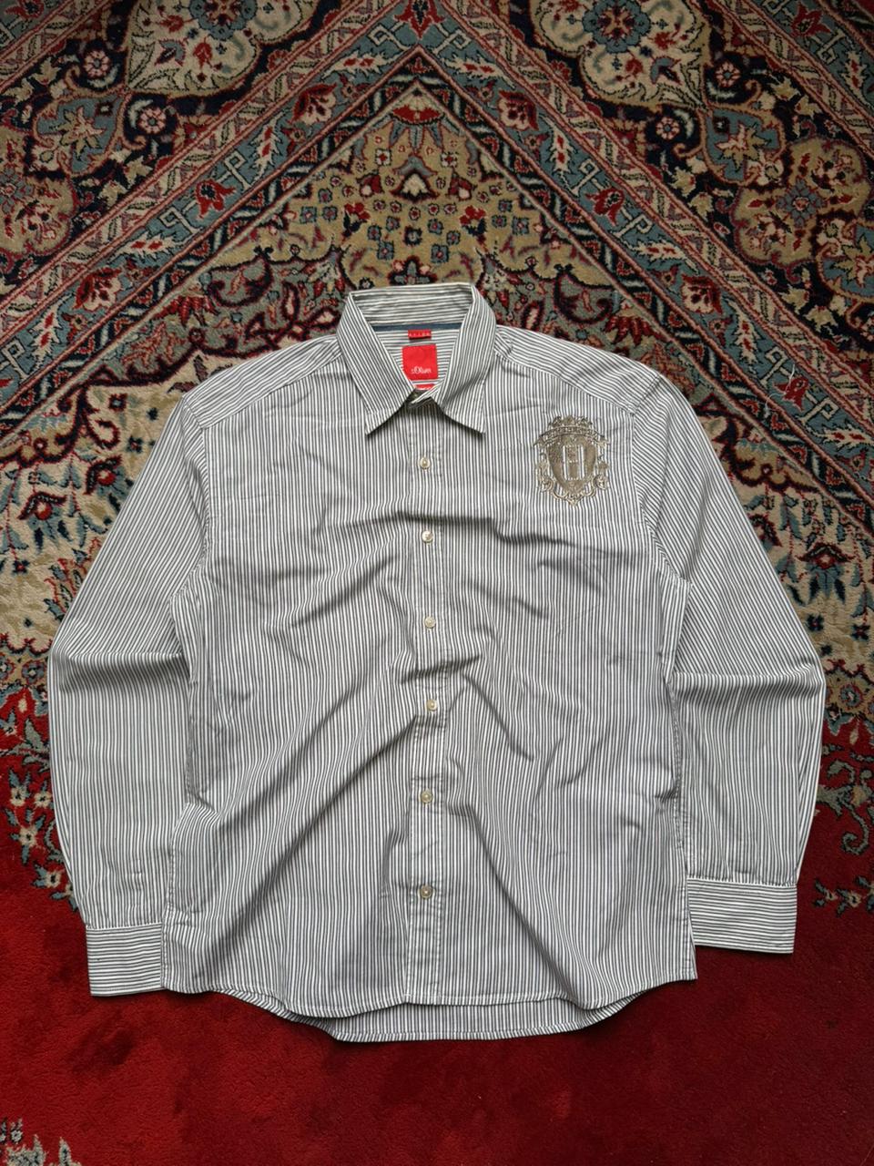 S.OLIVER REGULAR FIT STRIPED BUTTON DOWN SHIRT - XL
