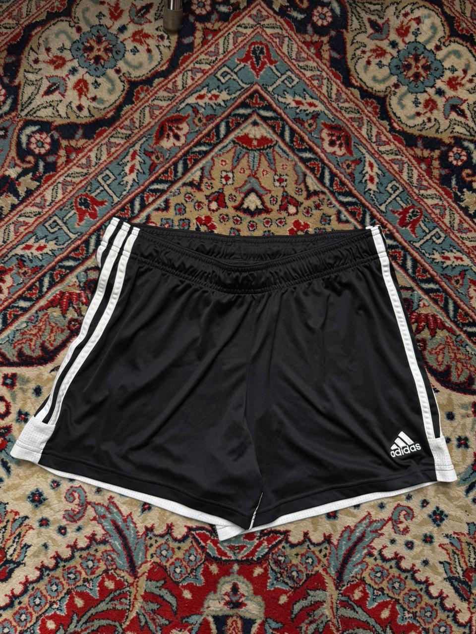 Adidas Black White Striped Shorts - 30