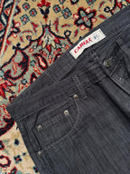 Vintage CABELL Textured Dark Grey Straight FIT JEANS - 34