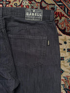 Vintage CABELL Textured Dark Grey Straight FIT JEANS - 34