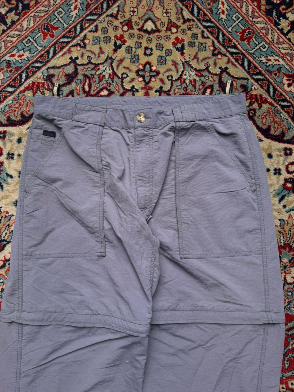 The North Face Grey Convertible Zip Off Cargo Trek PANTS - 32