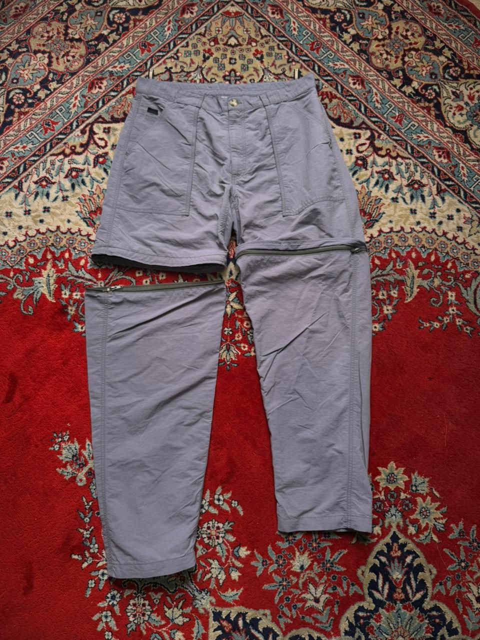 The North Face Grey Convertible Zip Off Cargo Trek PANTS - 32