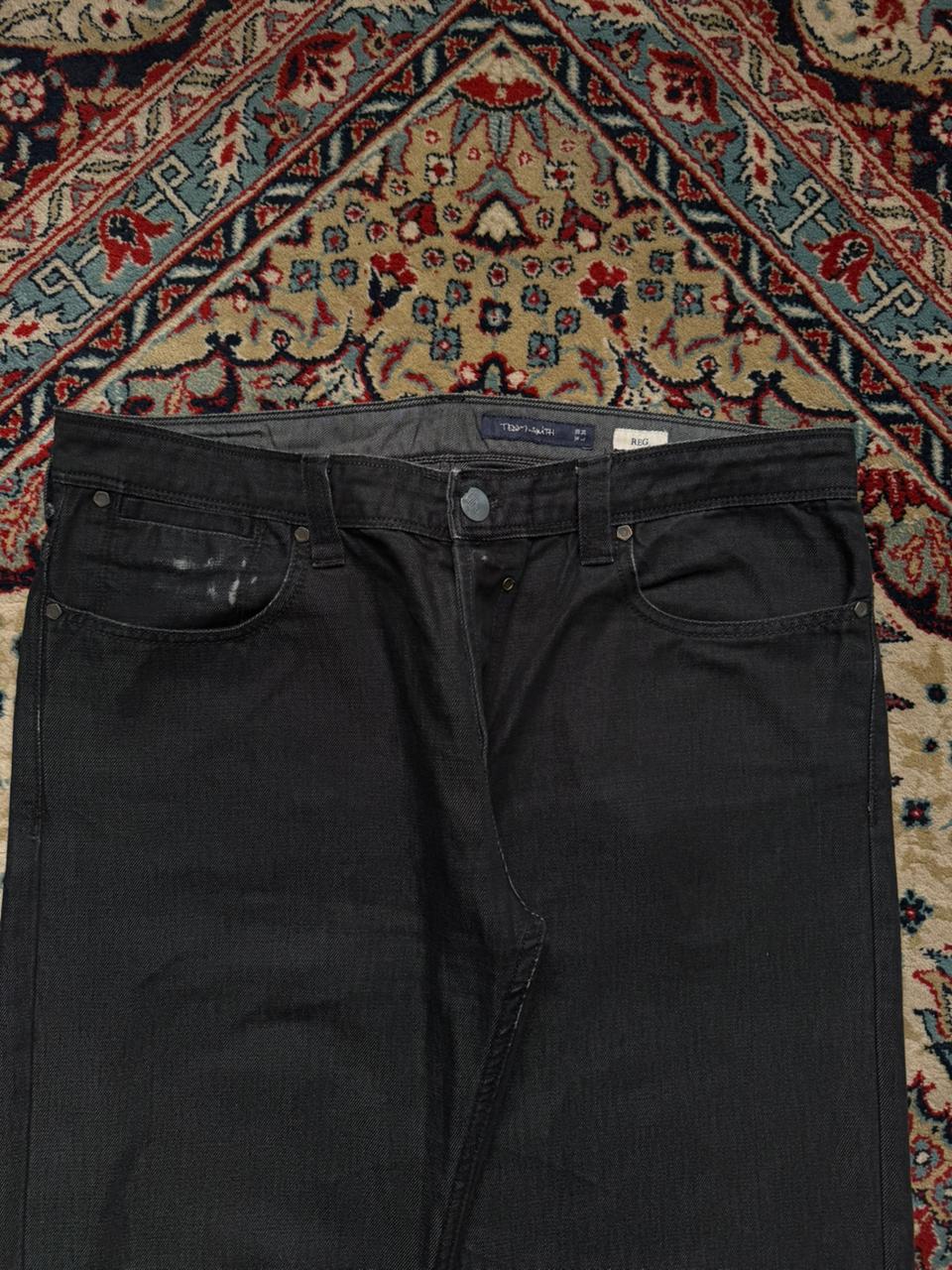 Teddy Smith Regular Fit Dark WashED Black Straight FIT JEANS - 36