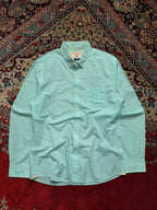 GAZMAN Australia Green Check BUTTON DOWN SHIRT - L