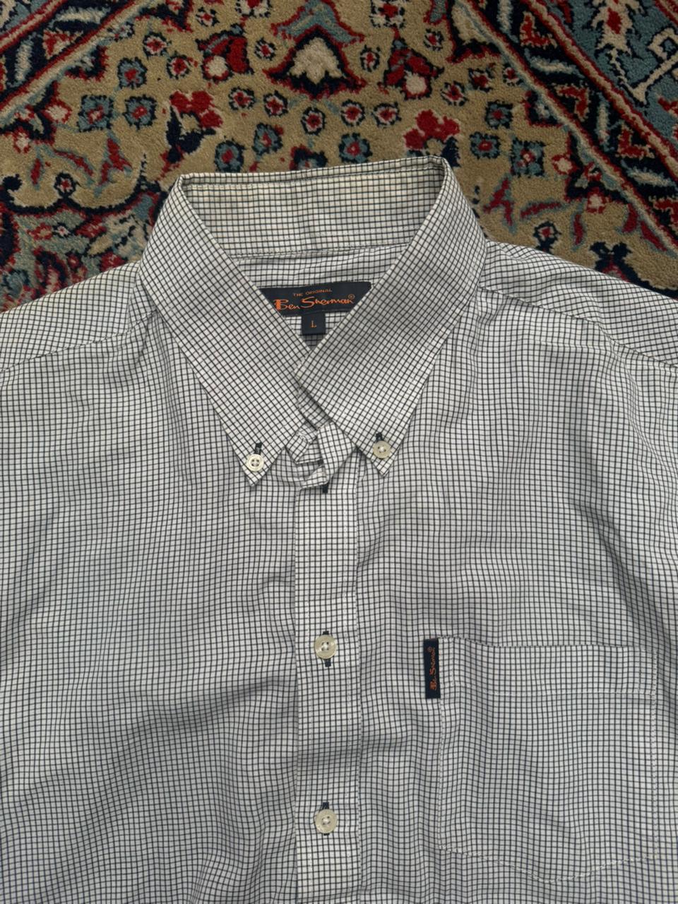 Ben Sherman Micro Gingham Check BUTTON DOWN SHIRT - M