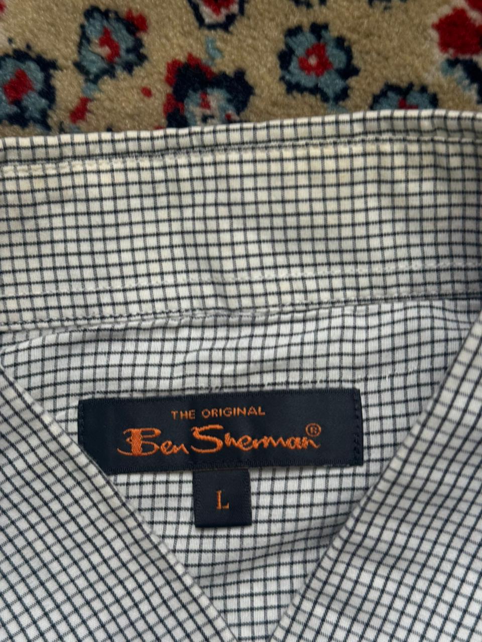 Ben Sherman Micro Gingham Check BUTTON DOWN SHIRT - M