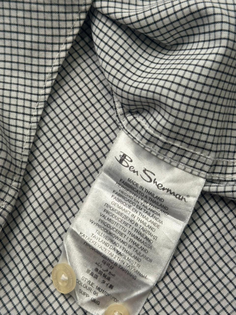 Ben Sherman Micro Gingham Check BUTTON DOWN SHIRT - M