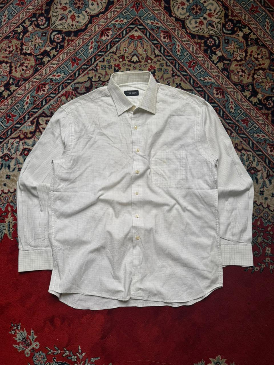Titto Bluni Windowpane Check BUTTON DOWN SHIRT - XL