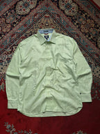Tommy Hilfiger Green Striped BUTTON DOWN SHIRT - XL