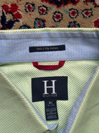 Tommy Hilfiger Green Striped BUTTON DOWN SHIRT - XL