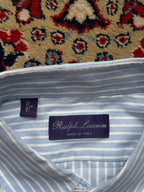 Polo Ralph Lauren Purple Label Blue White Striped Oxford BUTTON DOWN SHIRT - XL