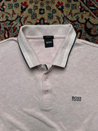 HUGO BOSS Regular Fit Pink Tipped POLO TEE - XL