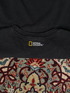 National Geographic Logo Black OVVERSIZED Crew Neck TEE - XL