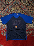 VINTAGE Official FC Barcelona Camp Nou Stadium Graphic Two Tone TEE - L