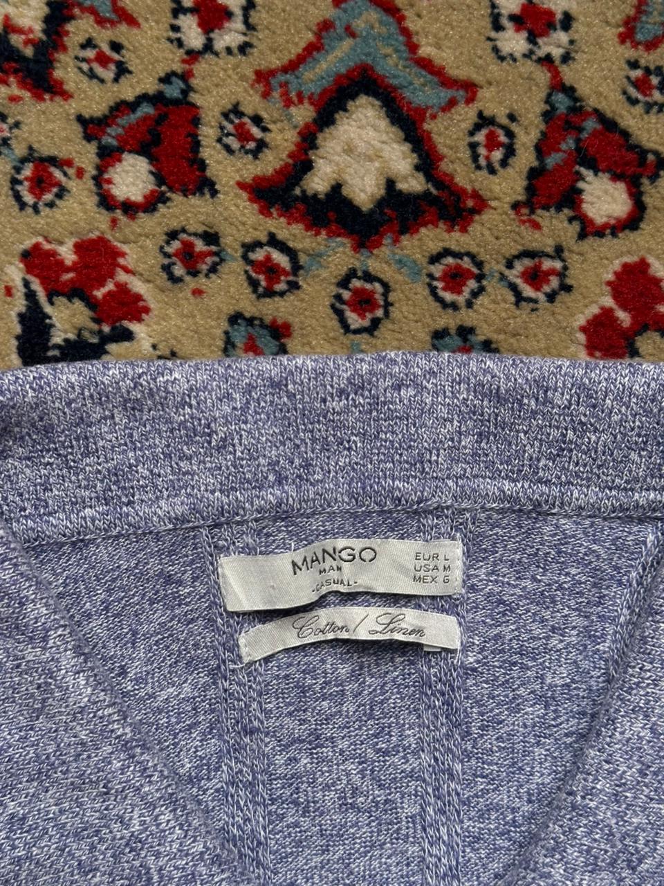Mango Casual Textured KnitED Polo Tee - L