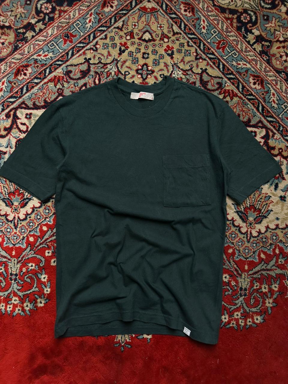 8SECONDS KOREAN STREETWEAR FOREST GREEN TEE OVERSIZED CROPPPED TEE - M