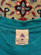 VINTAGE NIKE ACG TRIANGLE LOGO TURQUOISE OVERSIZED TEE - S