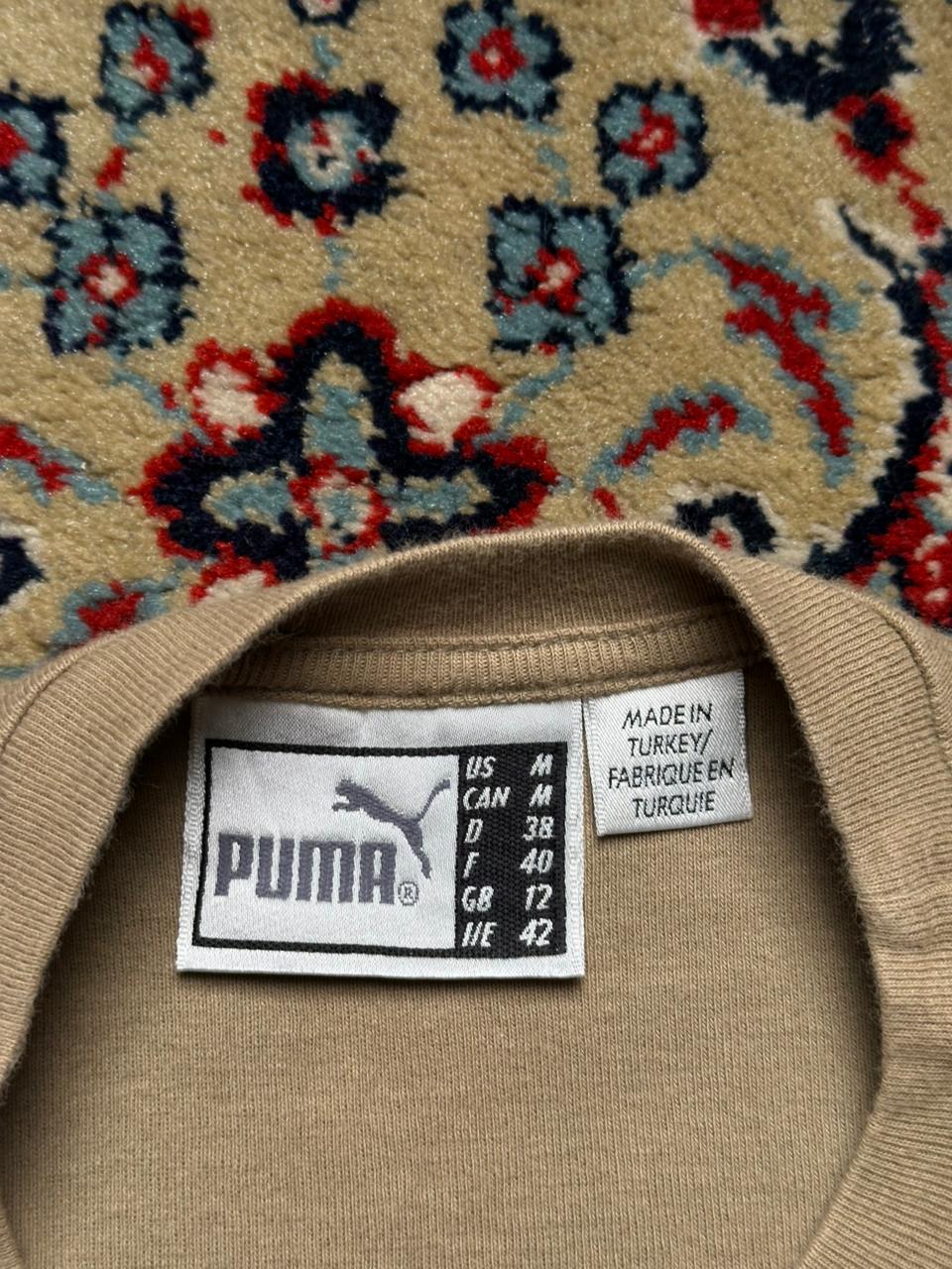 VINTAGE PUMA ARCHIVE LOGO BEIGE GRAPHIC WOMEN TEE - S