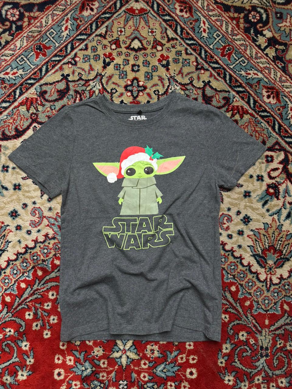 Star Wars Baby Yoda Grogu Charcoal Grey Heather WOMEN TEE - M