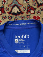 Adidas Techfit Fitted Climalite Royal Blue Athletic WOMEN TEE - S