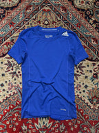 Adidas Techfit Fitted Climalite Royal Blue Athletic WOMEN TEE - S