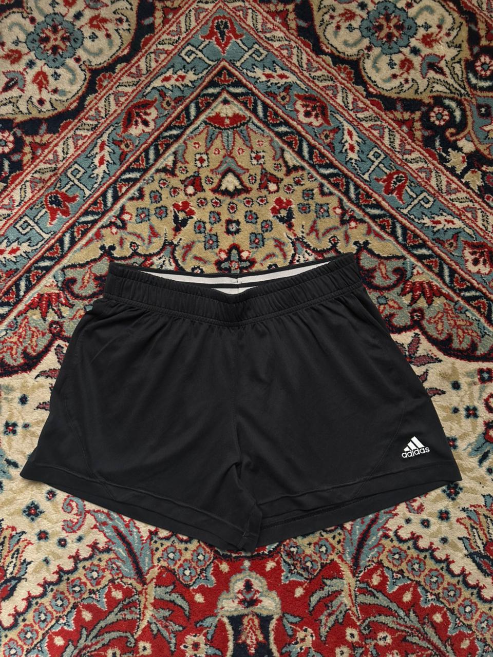ADIDAS BLACK ATHLETIC RUNNING GYM TRAINING WOMEN SHORTS - 26