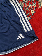 Adidas Navy Blue 3 Stripe Running Athletic Gym Shorts - 28