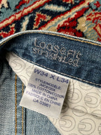 Denver Hayes Straight FIT Blue WashED JEANS - 34