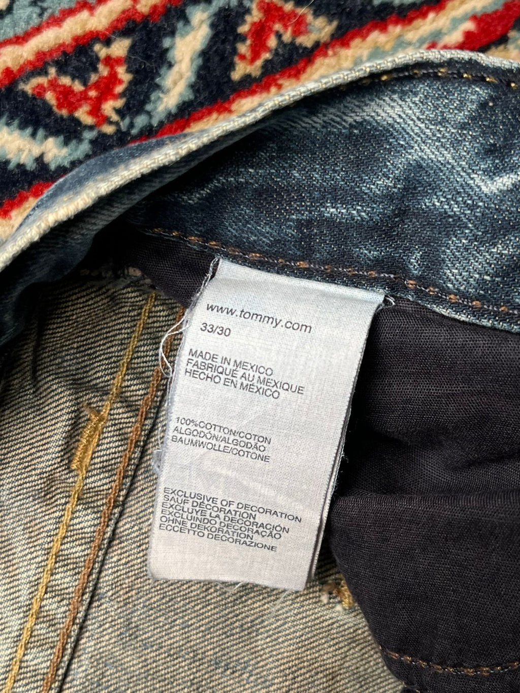 Vintage 90s Tommy Hilfiger Straight FIT Classic Blue WashED JEANS - 34