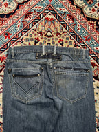 Raw Blue Distressed Streetwear Relaxed Fit JEANS - 32
