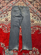 Raw Blue Distressed Streetwear Relaxed Fit JEANS - 32