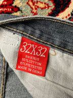 Raw Blue Distressed Streetwear Relaxed Fit JEANS - 32