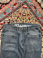 Raw Blue Distressed Streetwear Relaxed Fit JEANS - 32