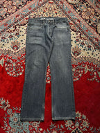 Raw Blue Distressed Streetwear Relaxed Fit JEANS - 32