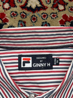 FILA Designed by GINNY H Striped BUTTON DOWN SHIRT - XL