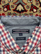 TOMMY HILFIGER Slim Fit Gingham BUTTON DOWN SHIRT - L