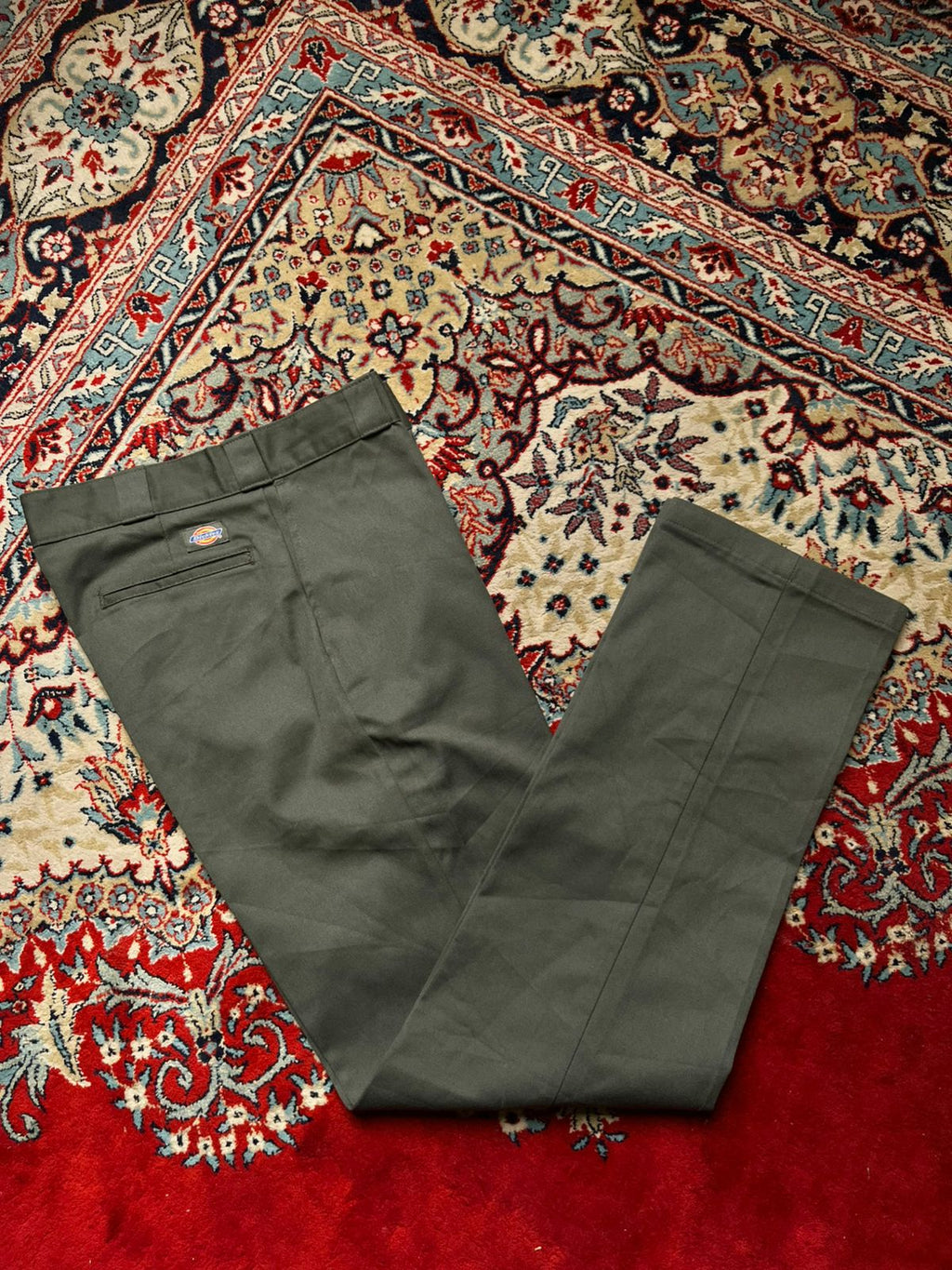 Dickies 874 Original Fit Olive Green Straight Fit PANTS - 32