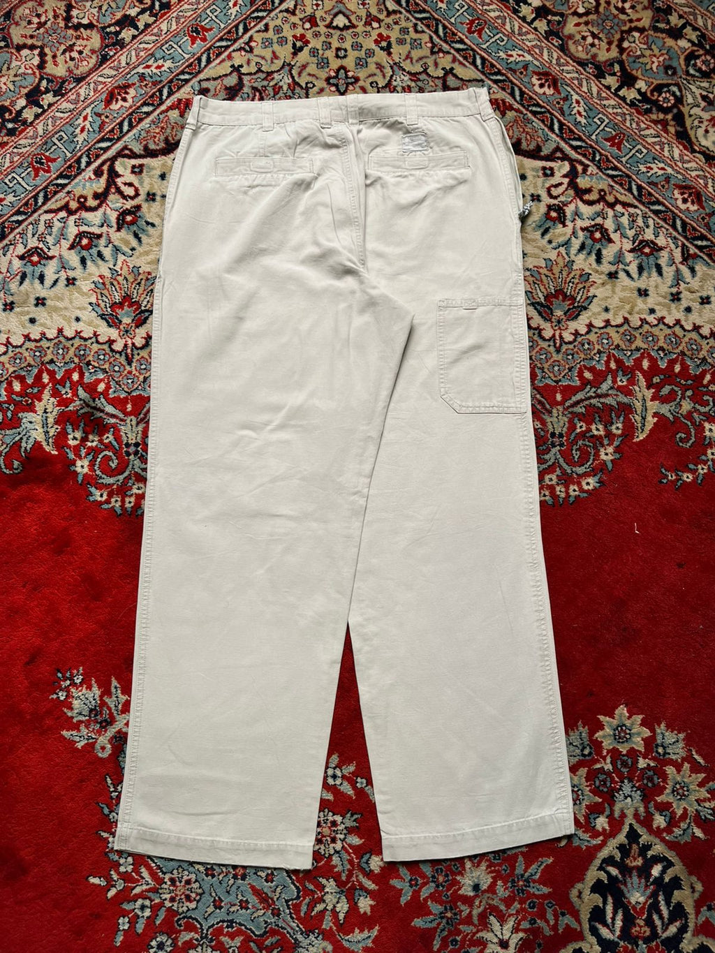 Columbia Sportswear Rugged Khaki Canvas Outdoor Utility Carpenter PANTS - 34