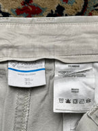Columbia Sportswear Rugged Khaki Canvas Outdoor Utility Carpenter PANTS - 34