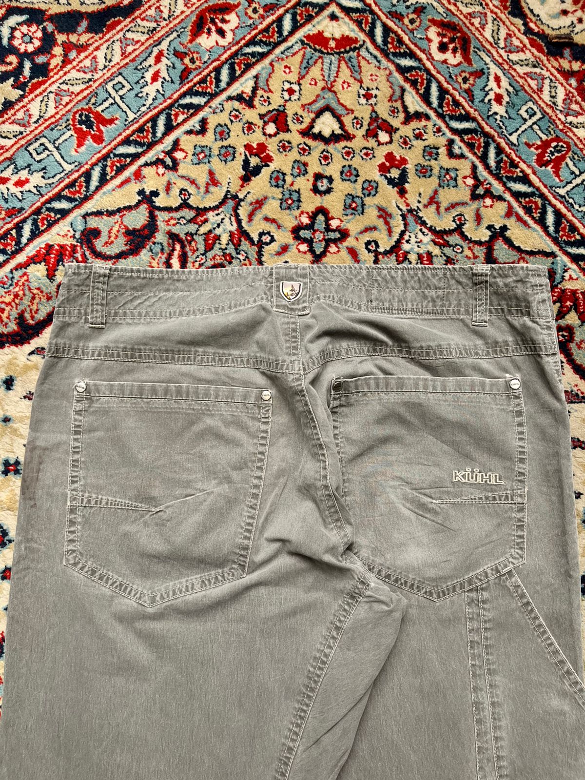KUHL Crag Series Gray Cotton Structured Relaxed Fit CARGO PANTS - 34