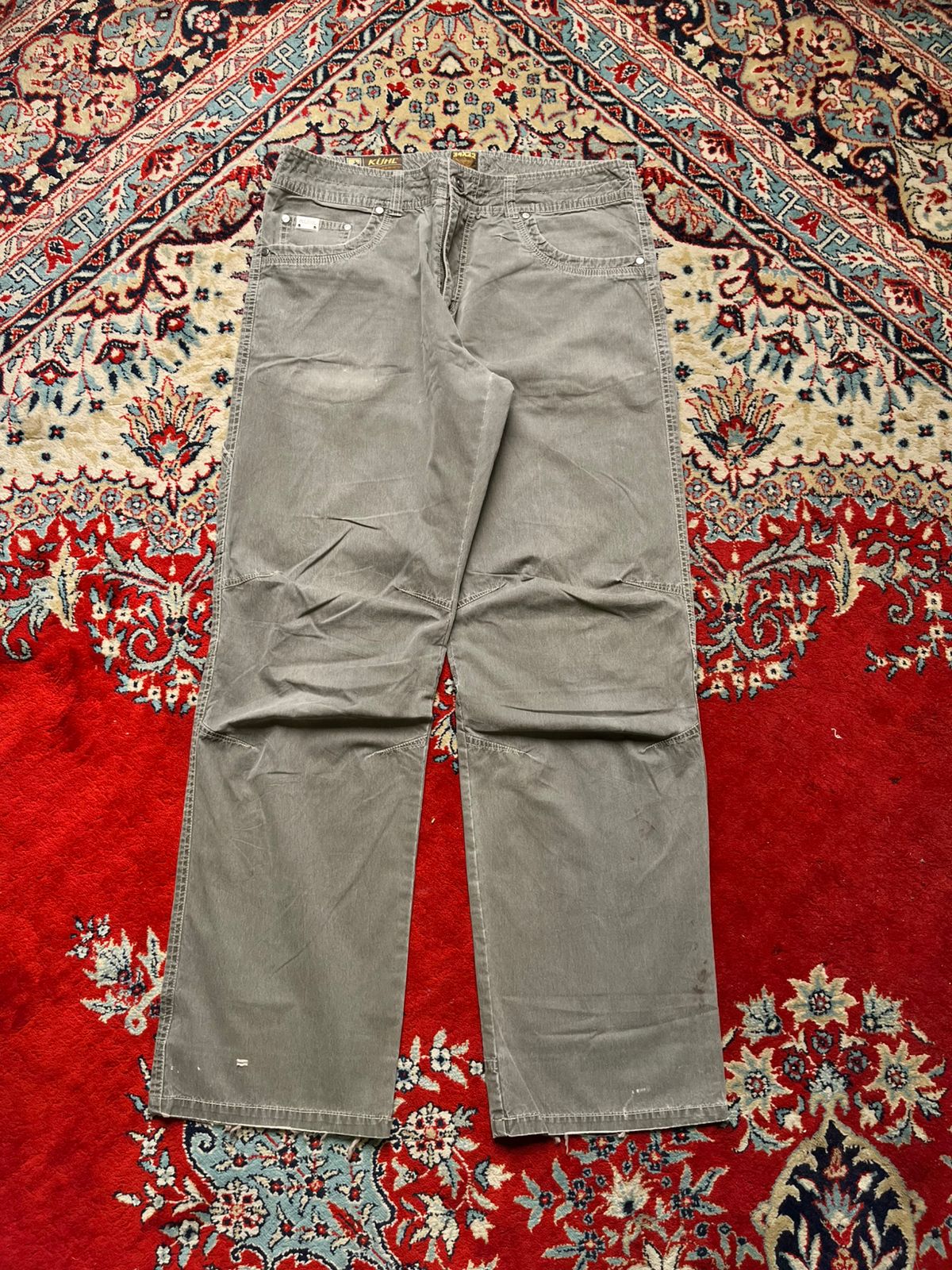 KUHL Crag Series Gray Cotton Structured Relaxed Fit CARGO PANTS - 34