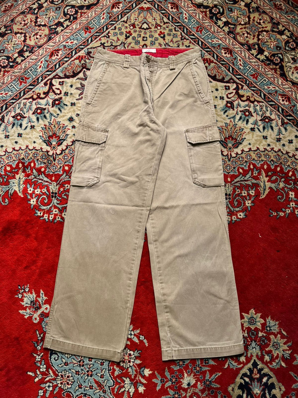 Dockers Cotton Relaxed Fit Flat Front Khaki Cargo PANTS - 32